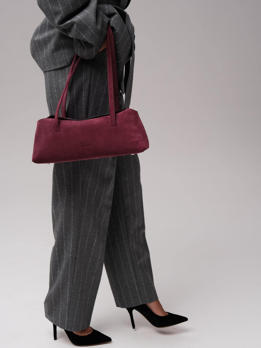 Женская замшевая сумка DBR 31127 бордо