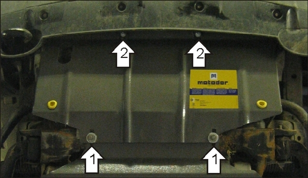 Усиленная защита Motodor радиатора. 2 мм, сталь. для Nissan Navara 2004-2010,Nissan Pathfinder 2005-2010 арт.01438