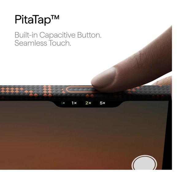 Чехол Pitaka Edge Case для iPhone 17 Pro Max, Чёрно-оранжевый монограм | Monogram Black/Orange