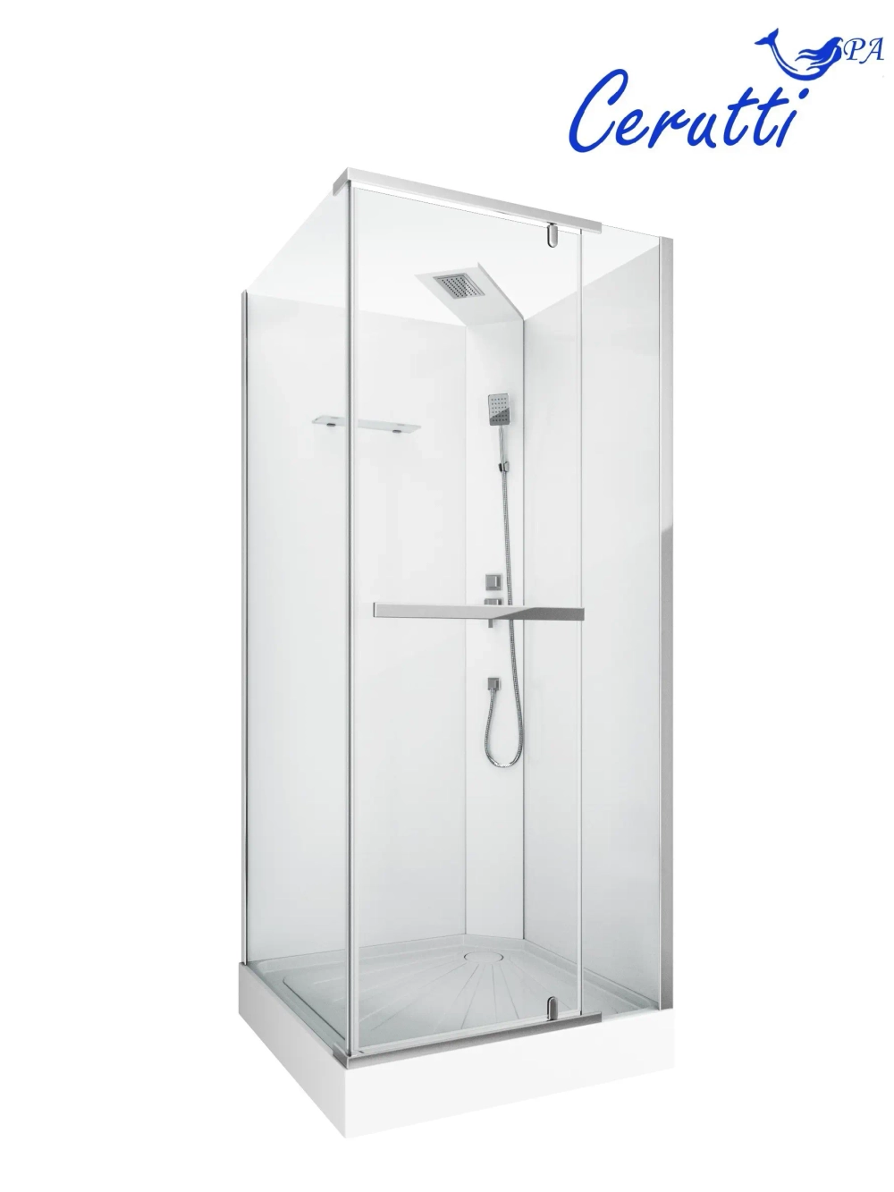 Душевая кабина Ceruttispa (ЧеруттиСпа) MiMi90T, с низким поддоном, 90x90x225