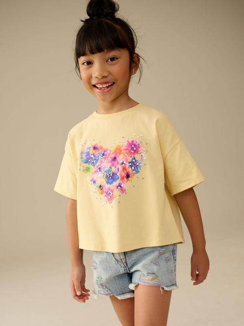 Футболка для девочки Next E44-432, Светло-желтый