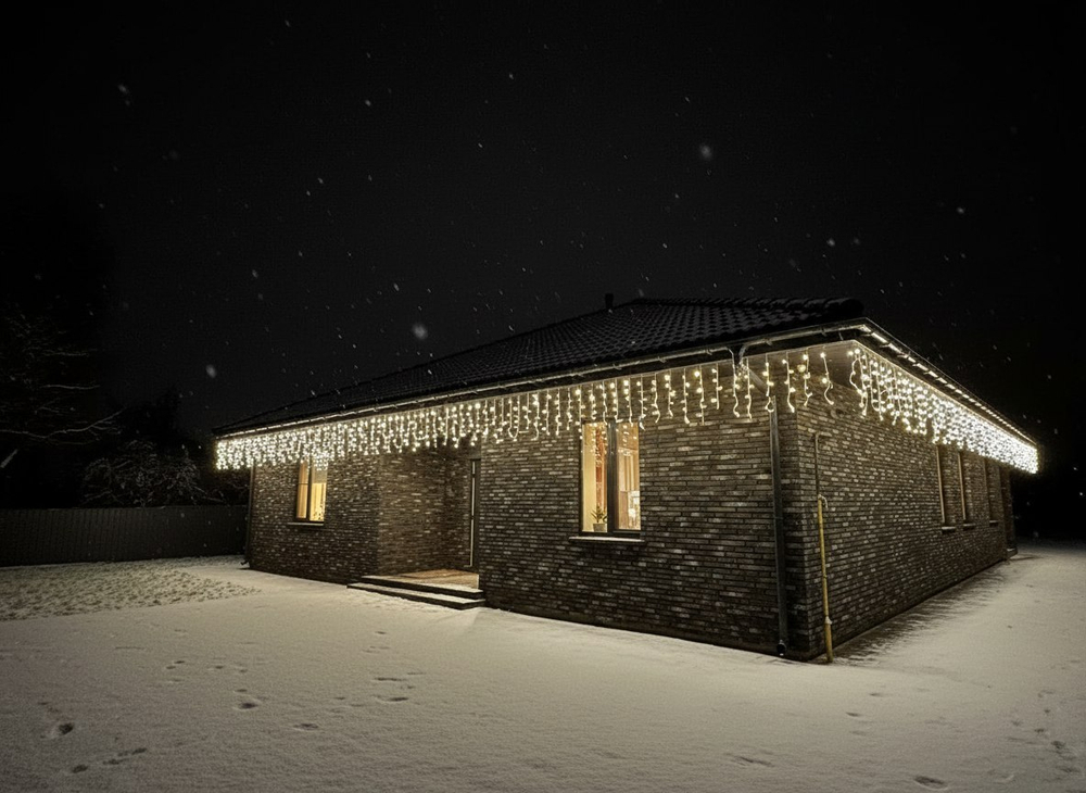 Гирлянда уличная Бахрома 120 LED 3 метра влагозащищённая IP65