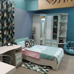 Шкаф Миндаль 06.55 аруша венге/кожа мята