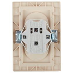 Розетка Intro Plano 1-204-02 без заземления двойная 2х2P, 16А-250В, IP20, СУ, Plano, слоновая кость