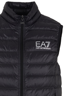 Мужская теннисная жилетка EA7 Man Woven Down Жилет - черный
