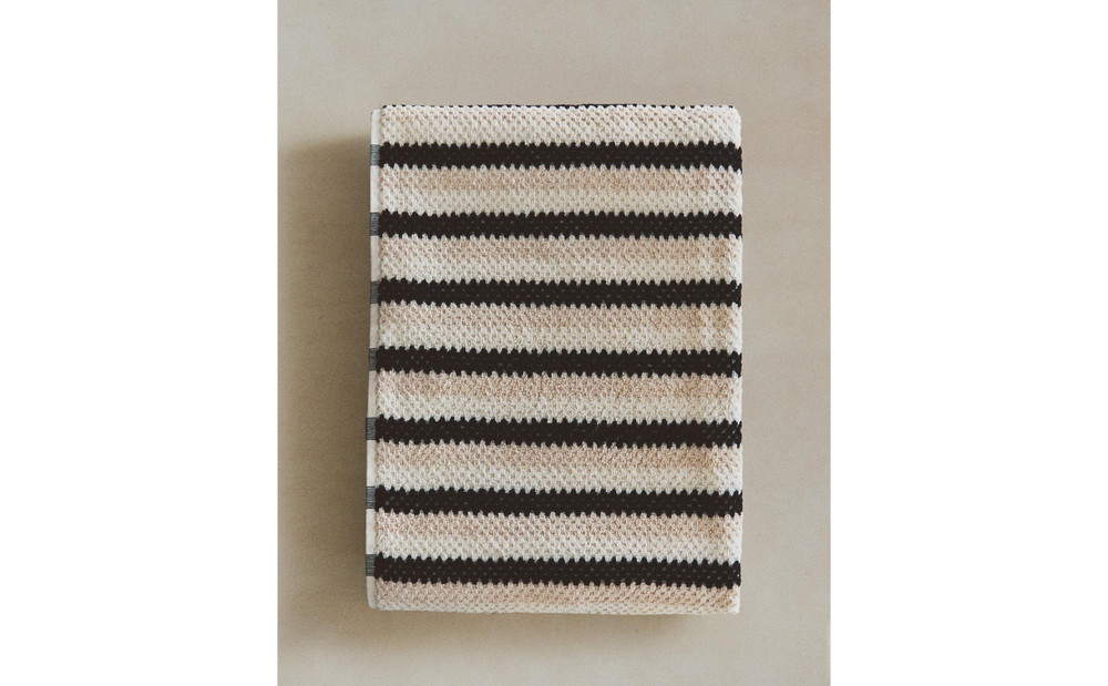 Zara Home Полотенце для лица и рук из хлопка, чёрный · 2541/013