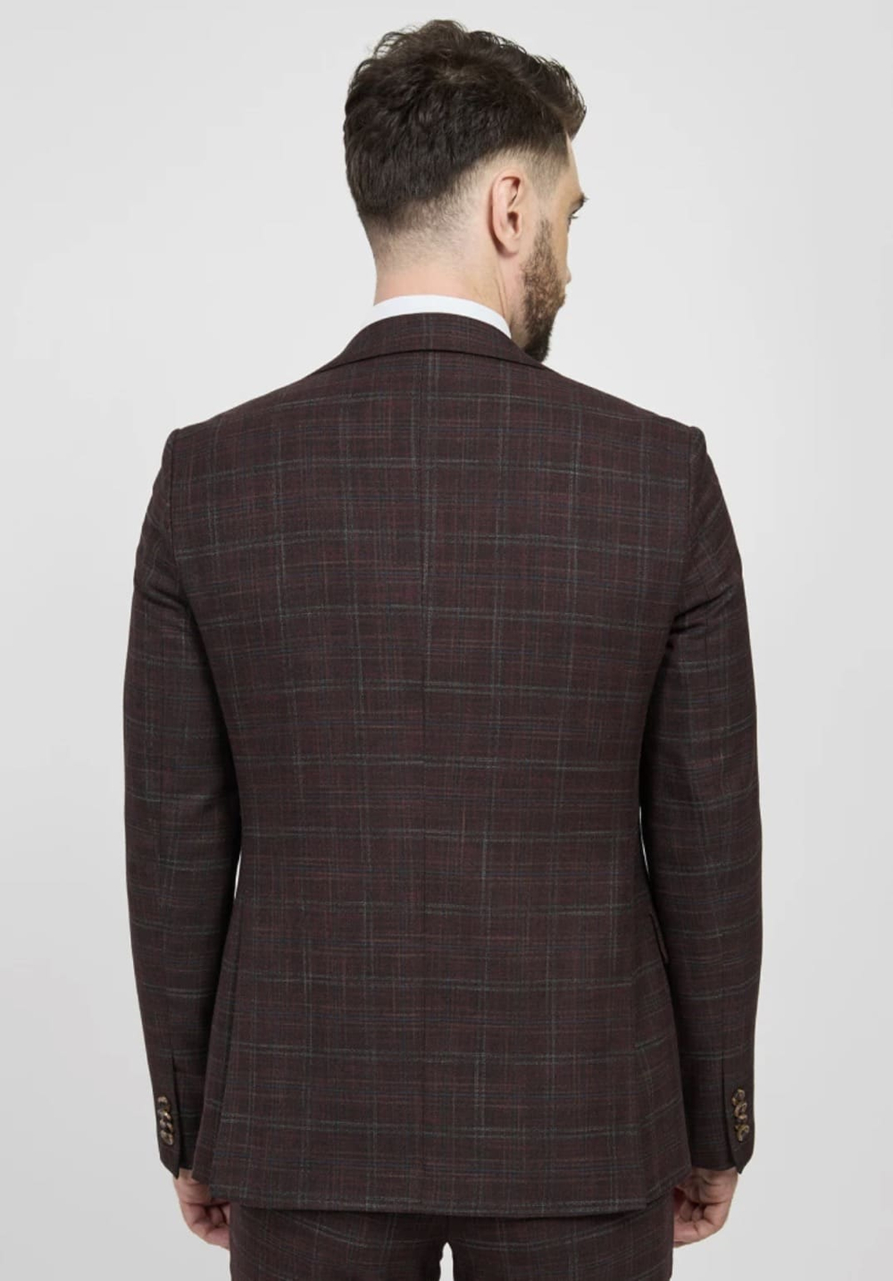 Мужской классический костюм (бордовый) В67