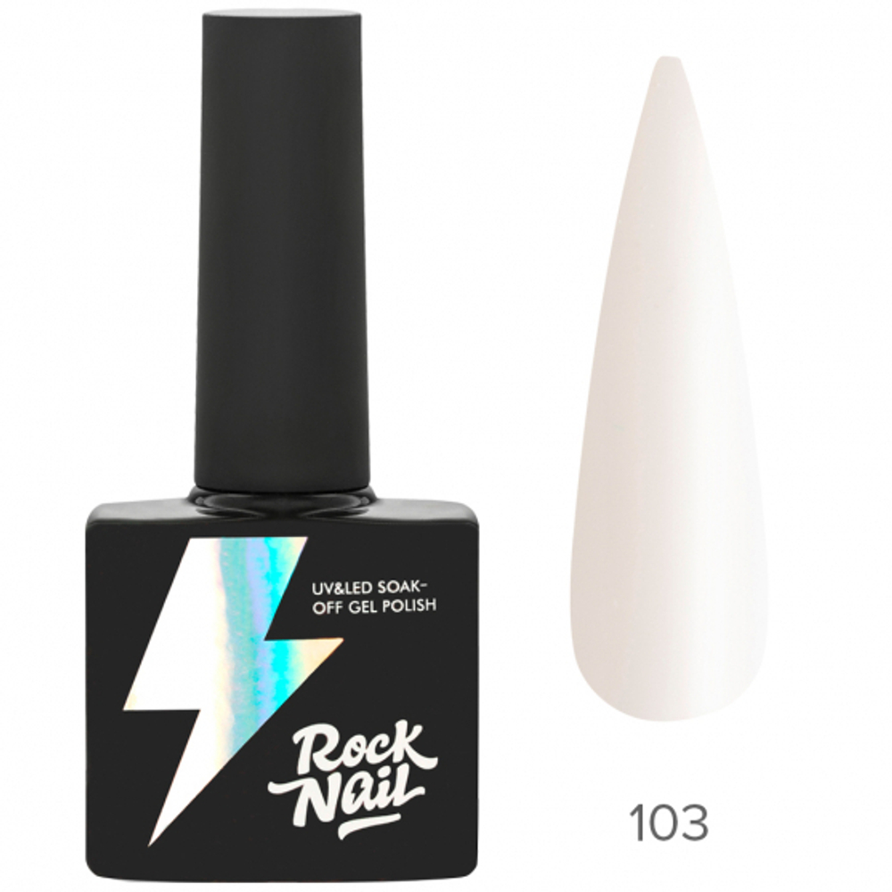 RockNail Гель-лак Basic 103 Simple White (Белый), 10мл