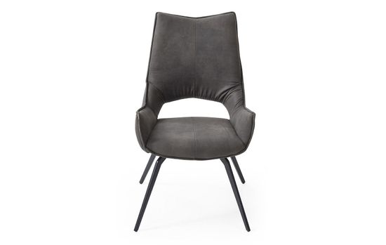 Стул DC1241 серый/черный/экокожа