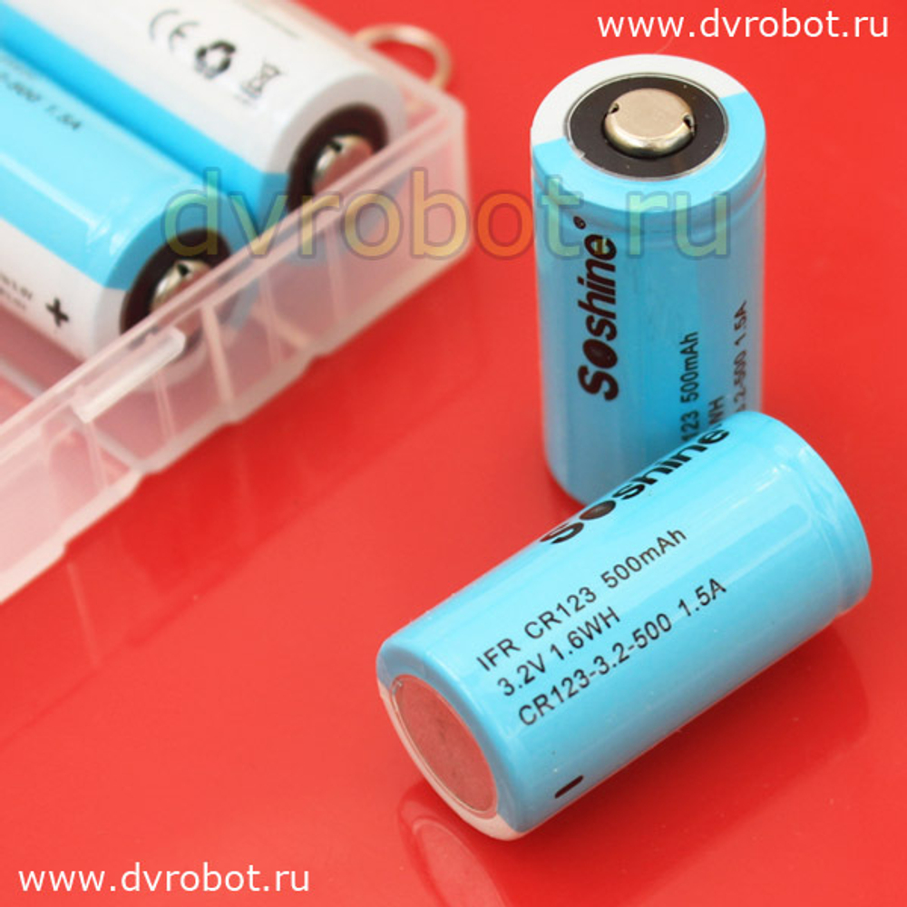 Аккумулятор Soshine LiFePo4/16340/500мАч