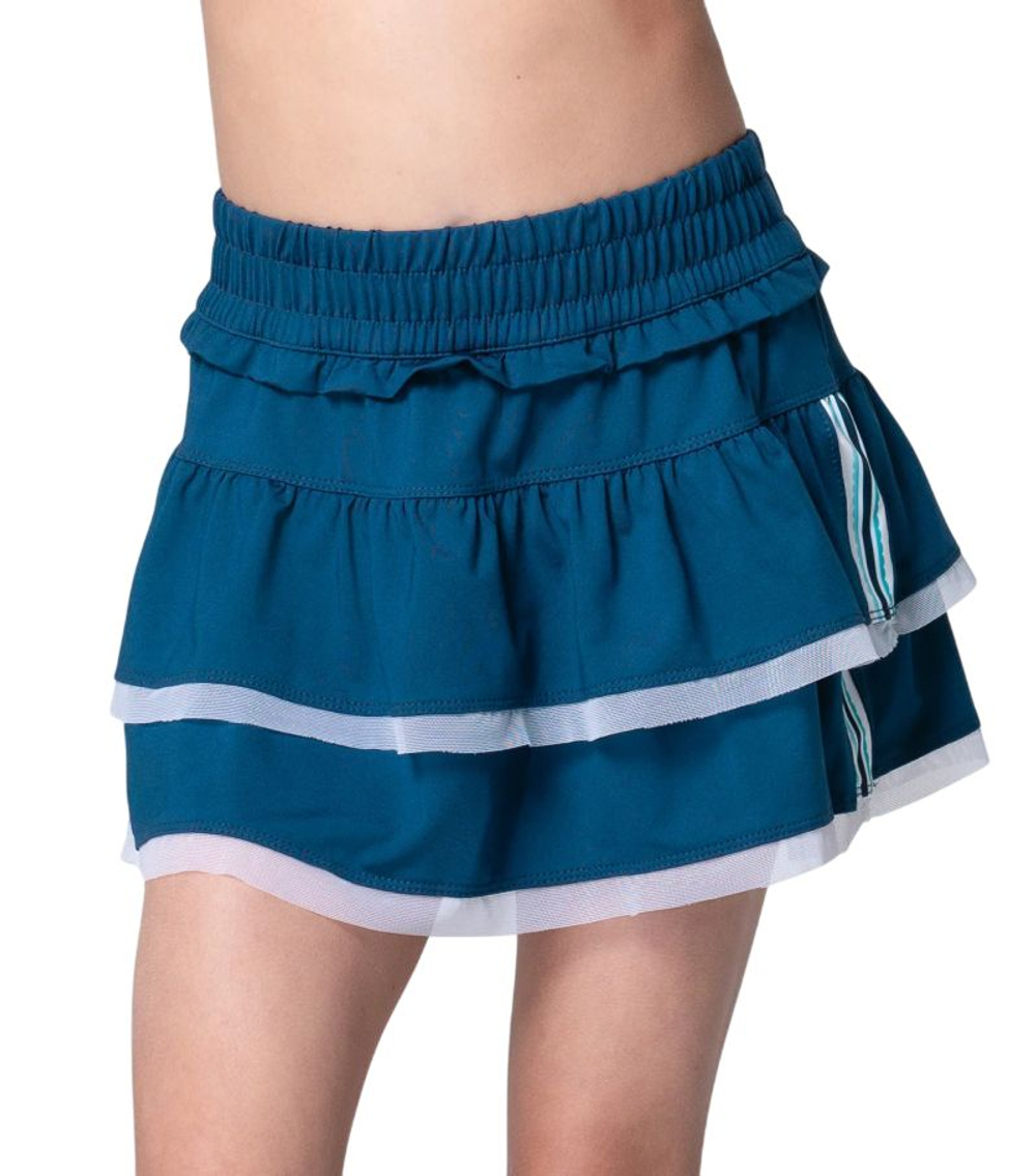 Детская теннисная юбка Lucky in Love Girls Winner's Circle - navy