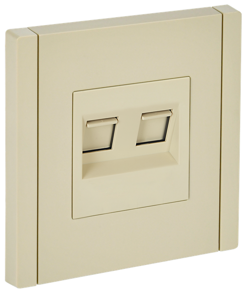 FORTE&PIANO Розетка компьютерная двойная RJ45 кат.6 FP434 ваниль IEK