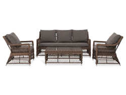 "Гранд Латте" лаунж-зона из искусственного ротанга, цвет коричневый