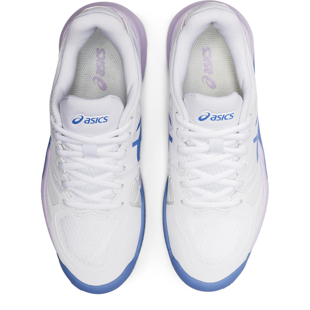 Женские Кроссовки теннисные Asics Gel-Challenger 13 Clay - white/periwinkle blue