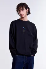 Лонгслив Гербарий Василек Черный