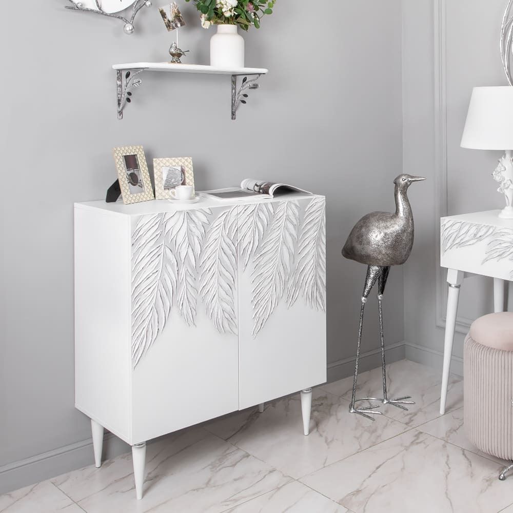 Комод Тропик Классика с 2-мя полками Айс Сильвер