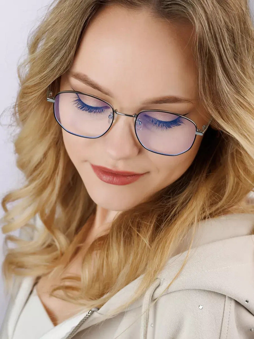 Очки для компьютера имиджевые защитные прозрачные нулевки