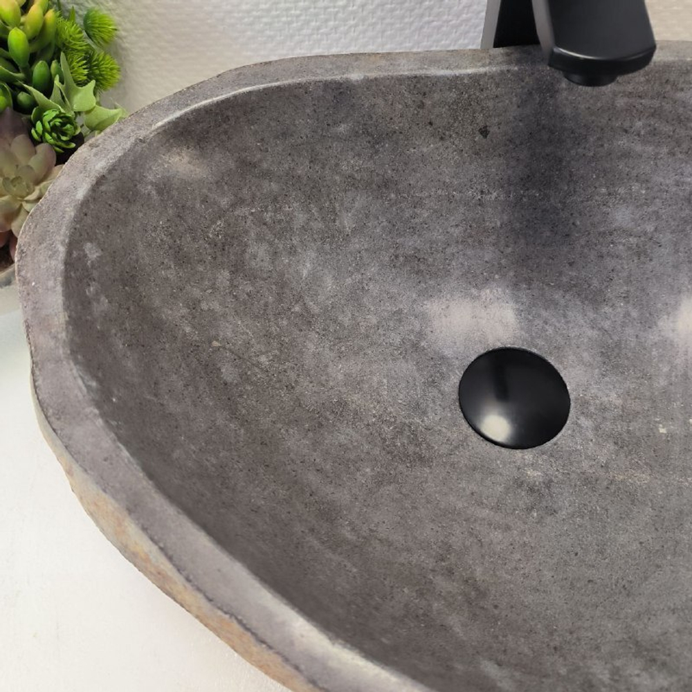 Раковина из речного камня RS-63588 (54*37*15) 0122