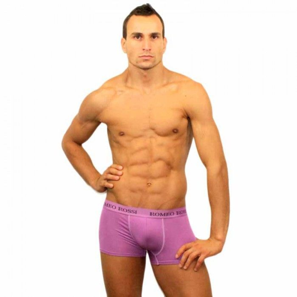 Хлопковые трусы-боксеры (Размер: XL) (Цвет: сиреневый)
