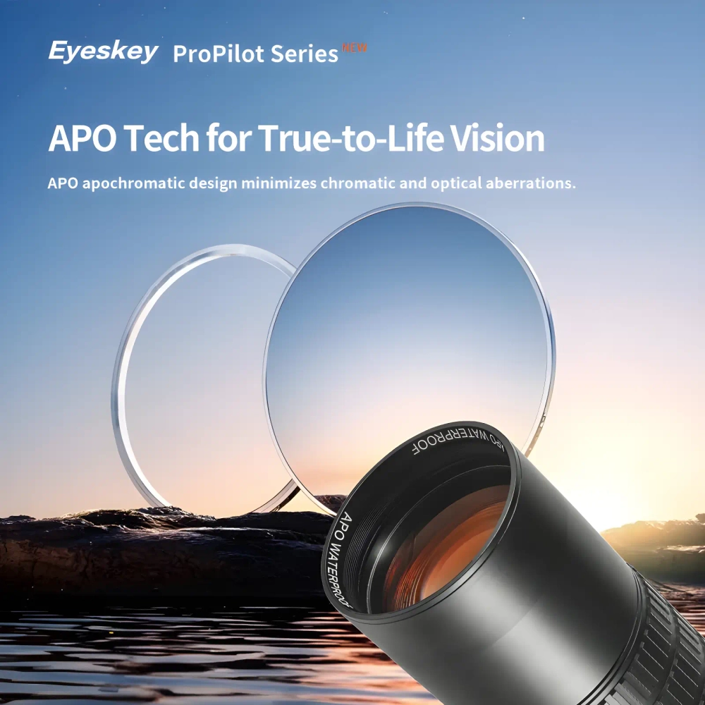 Монокуляр Eyeskey ProPilot APO EM - 10x42 - рекламный фон