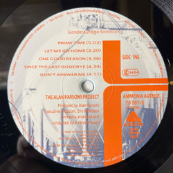 Винтажная виниловая пластинка LP The Alan Parsons Project Ammonia Avenue (Germany 1984) One Good Reason