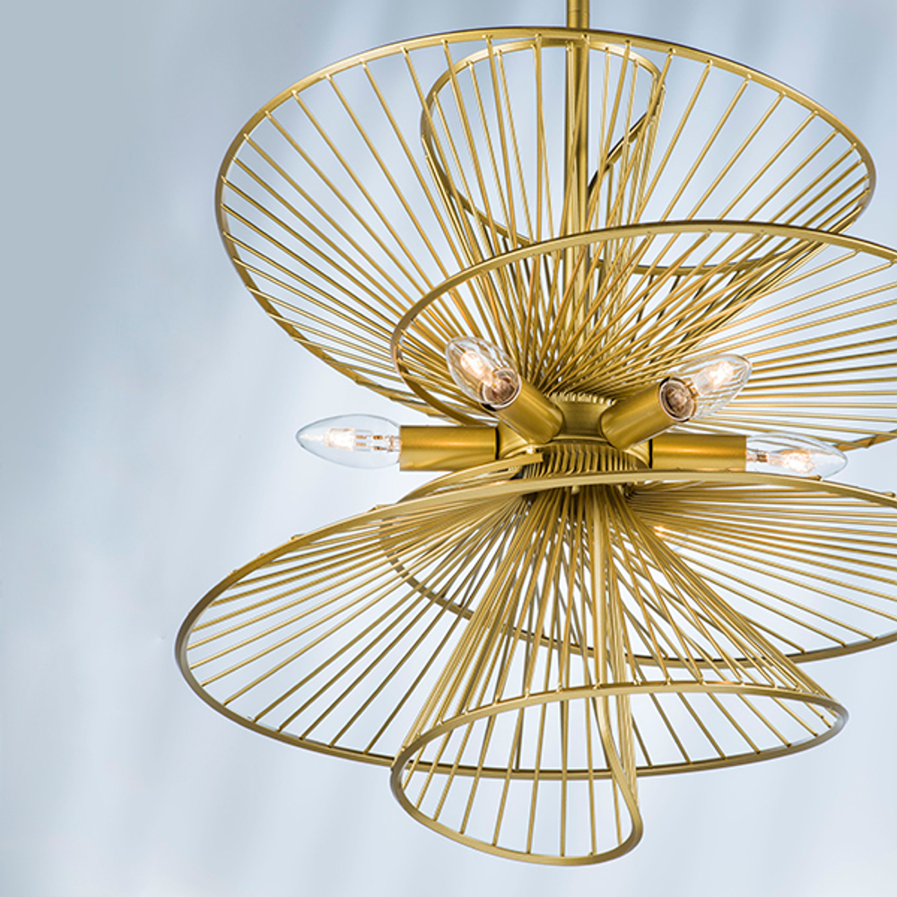 728163 Люстра ZETA 6х40W E14 ЗОЛОТО