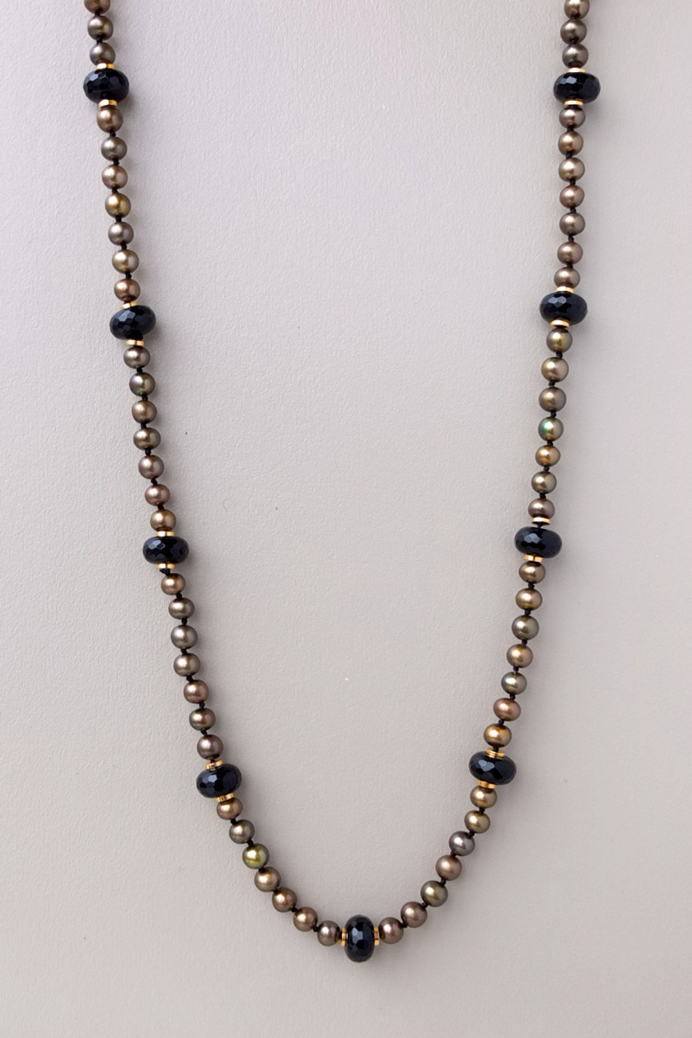 Бусы из жемчуга цвета бронзы, премиальная позолоченная фурнитура