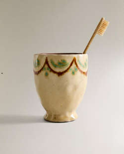 ZARA HOME СТАКАН ДЛЯ ЗУБНЫХ ЩЕТОК ИЗ КЕРАМИКИ, РАЗНОЦВЕТНЫЙ