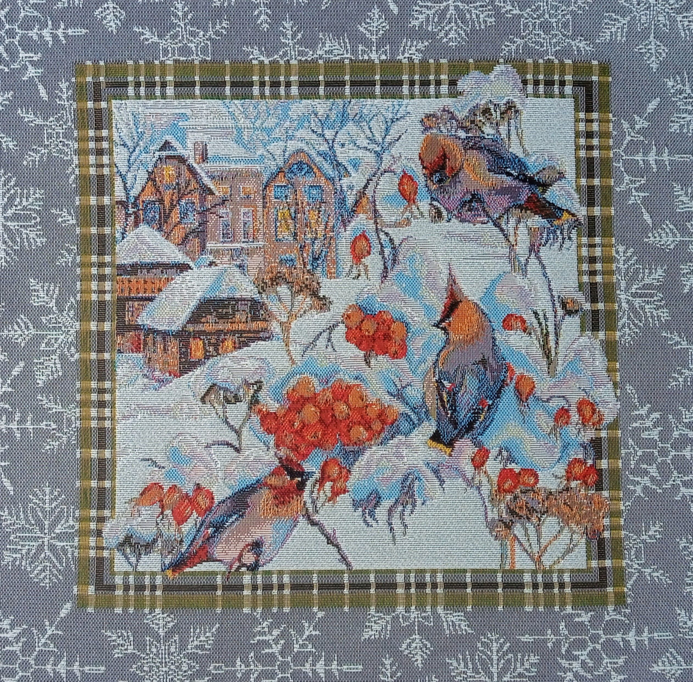 Набор декоративных сервировочных салфеток Свиристель городок (40х40) 2шт