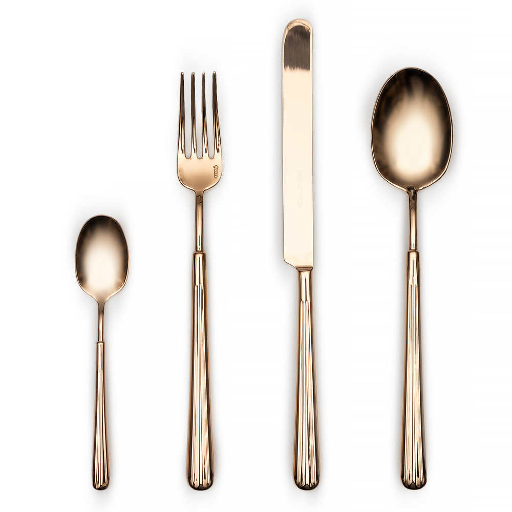 Набор IMPALA rose gold 37столовые приборы Belo Inox Золотой
