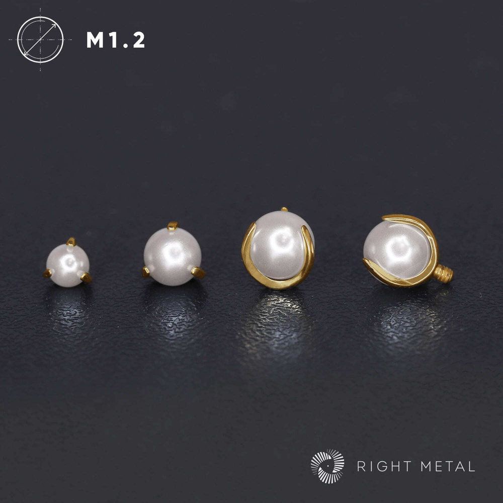 Ball 3-Prongs 3мм/4мм/5мм Grey Pearl PVD Yellow