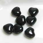 Glass Hearts 6 mm Jet  23980