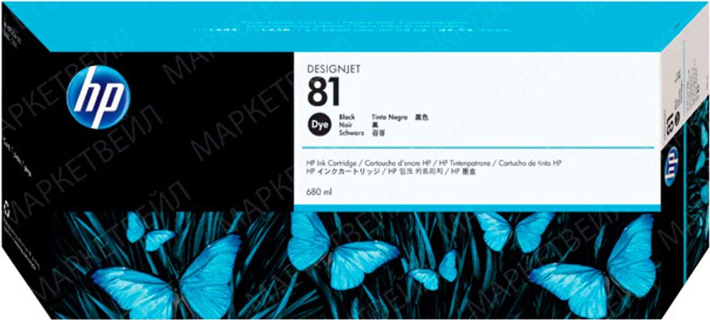 Картридж HP 81 струйный черный (680 мл)