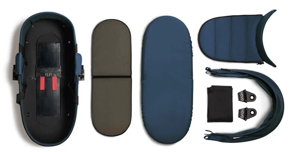 Коляска для новорожденных Stokke YOYO3 Newborn Shell 0+ рама чёрная Black Navy Blue