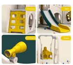 Игровой комплекс UNIX Kids Playhouse с горкой и качелями белый