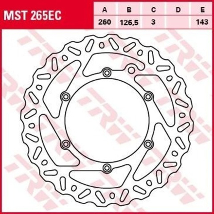 Диск тормозной TRW MST265EC