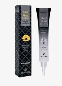 3W CLINIC Whitening & Anti-Wrinkle Black Pearl Крем для кожи вокруг глаз, с жемчугом, 40 мл