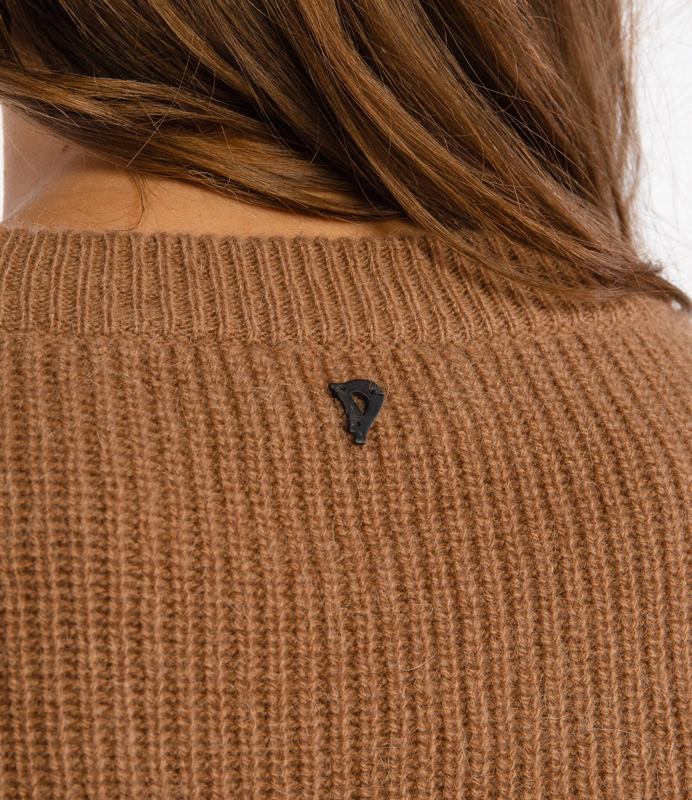 хлопковое платье DONDUP - made in Italy - коричневый(DA228 M00789D SZA)