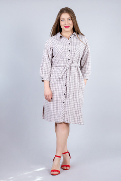 Платье женское 2211оп, клетка #259Клд052211оп
