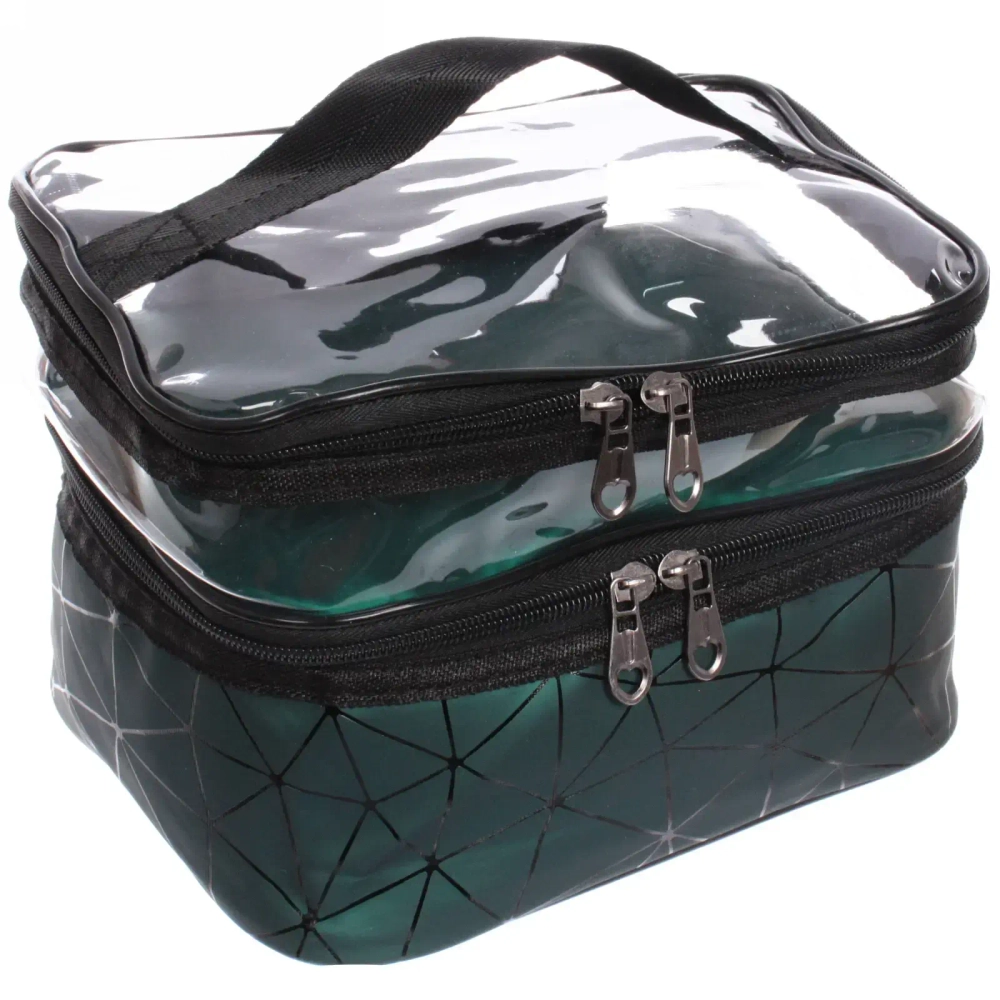 Косметичка-органайзер «Women secret», цвет зеленый, 22,8*15*17см