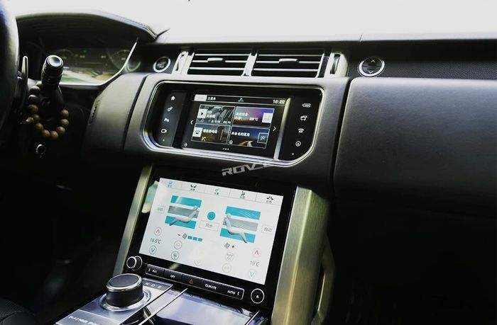 Сенсорная панель климата Range Rover 4 2012-2017 - Kuberg ZF-2002 LCD/ЖК экран 10" с отверстием под CD
