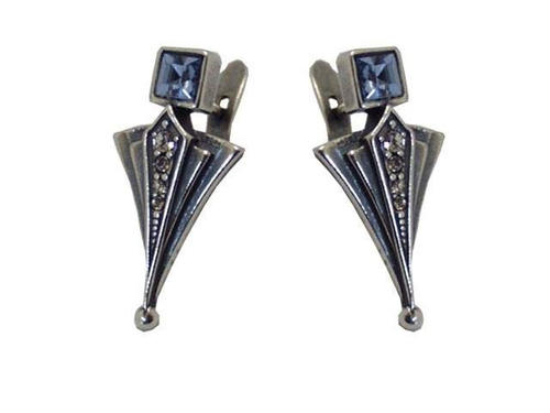 "Зонтик" серьги в серебряном покрытии из коллекции "Классика" от Jenavi  с английским замком