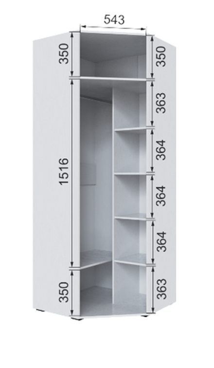 Шкаф угловой скос Бруклин ШУС