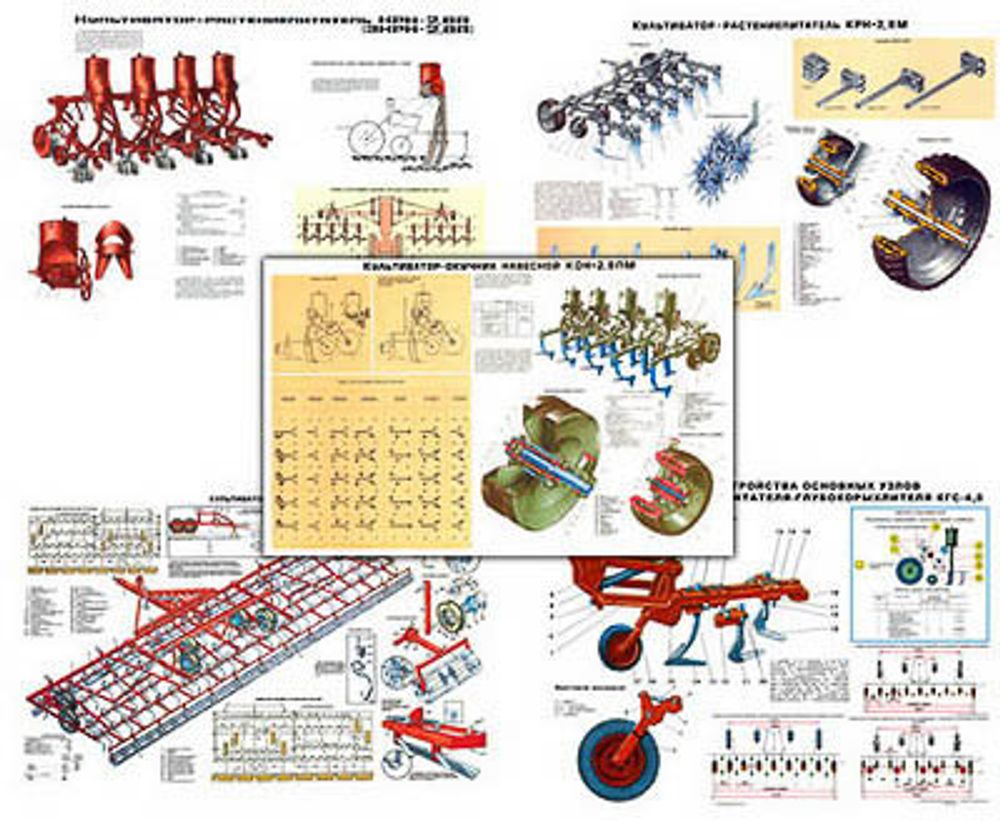 Плакаты ПРОФТЕХ &quot;Культиваторы&quot; (17 пл, винил, 70х100)