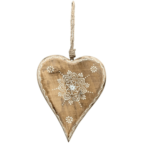 Декор подвесной "Сердце с узором" большое 15x2x20см