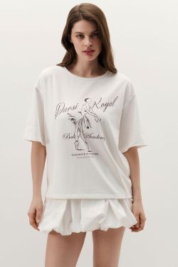 Футболка "Ballet" кремового цвета