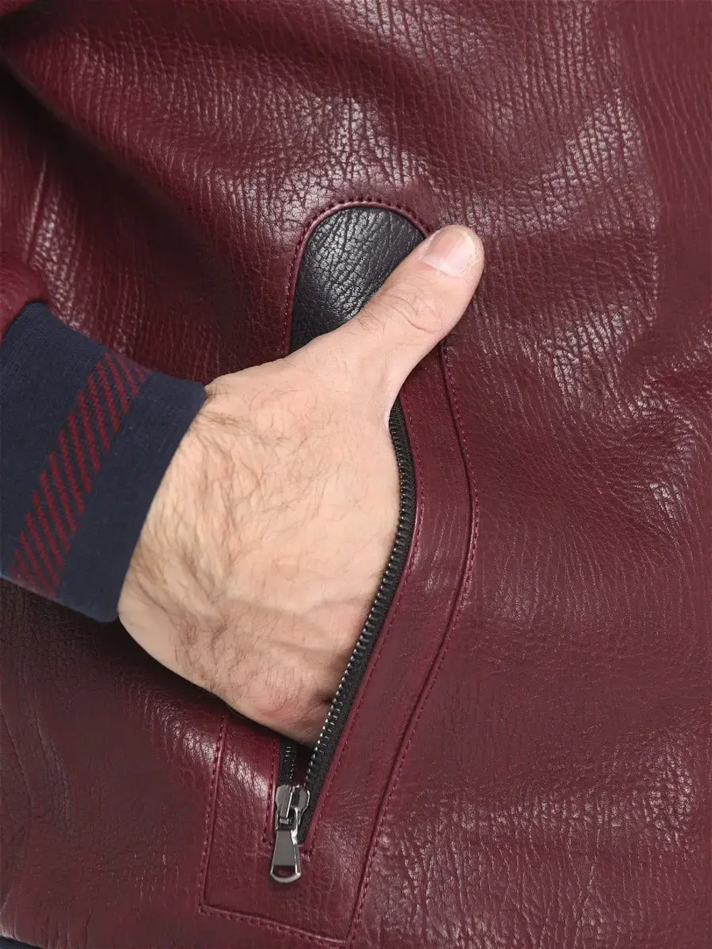 Мужская кожаная куртка / натуральная кожа ягненка / Турция