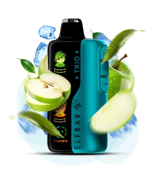 ELF BAR TRIO 40000 - Sour Apple Ice (5% nic)