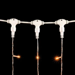 Светодиодный занавес 2*2 м., 400 желтых LED ламп, прозрачный провод ПВХ, LTC (PCL402-10-2Y)