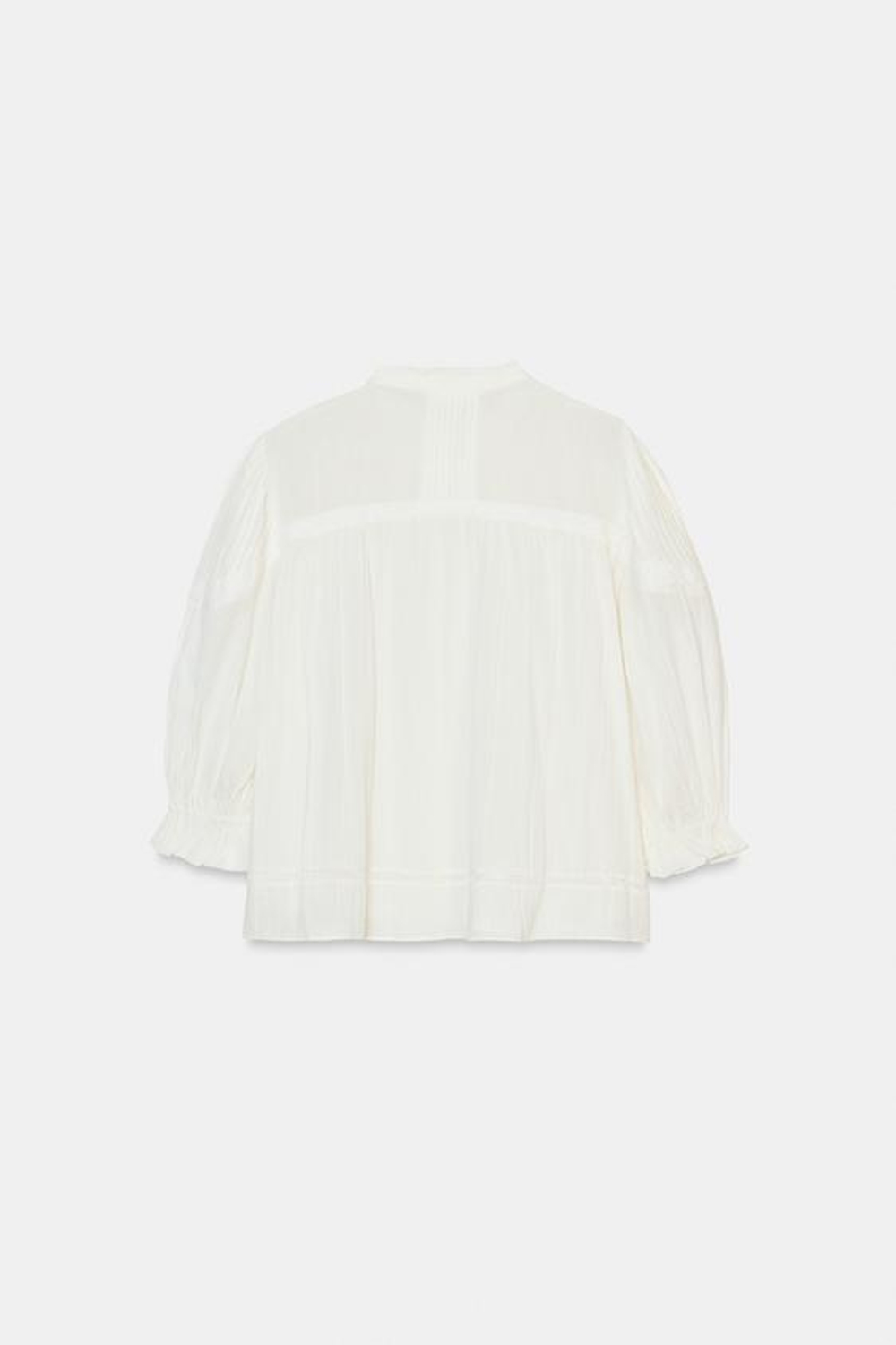 ZARA РОМАНТИЧЕСКАЯ РУБАШКА ИЗ ХЛОПКА — ZW COLLECTION, ЭКРЮ